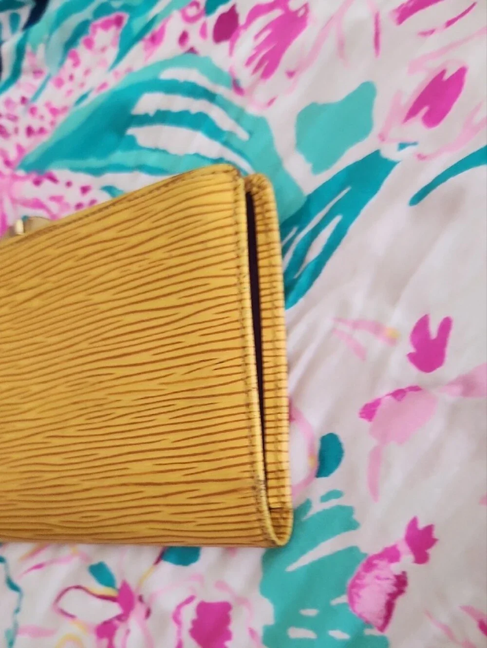 Louis Vuitton Yellow Epi Leather Long Wallet..Gorgeous Colors!
